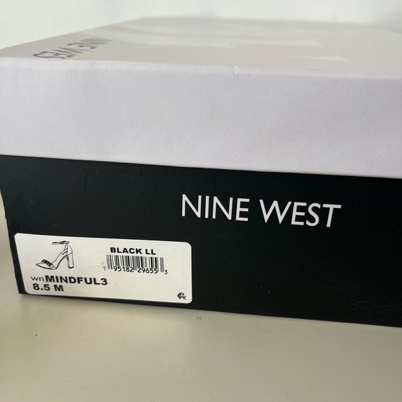 Nine West Black Chunky Heel Sandals - Picture 2 of 7